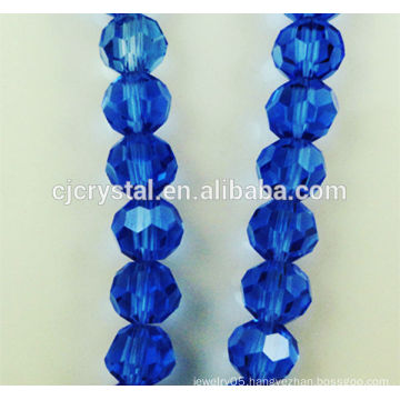 2016 wholesale Blue curvy glass round beads